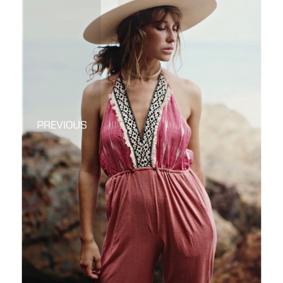 NWOT ZhenNymph Foxberry Backless Halter Jumpsuit, XS - Picture 3 of 5